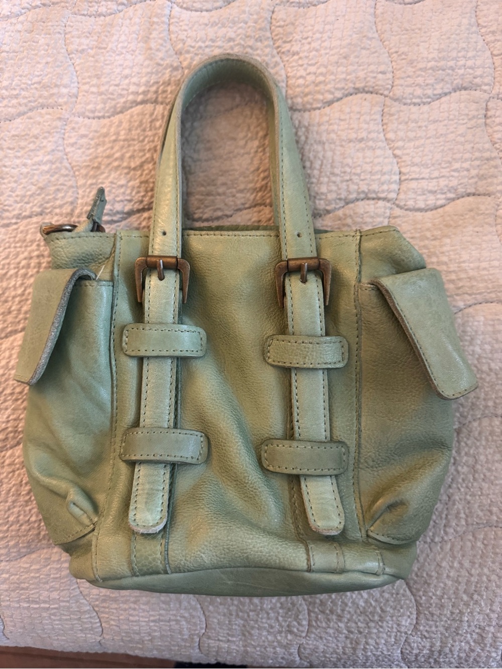 Latico Jolene Green Full Grain Leather Crossbody Bag NWT